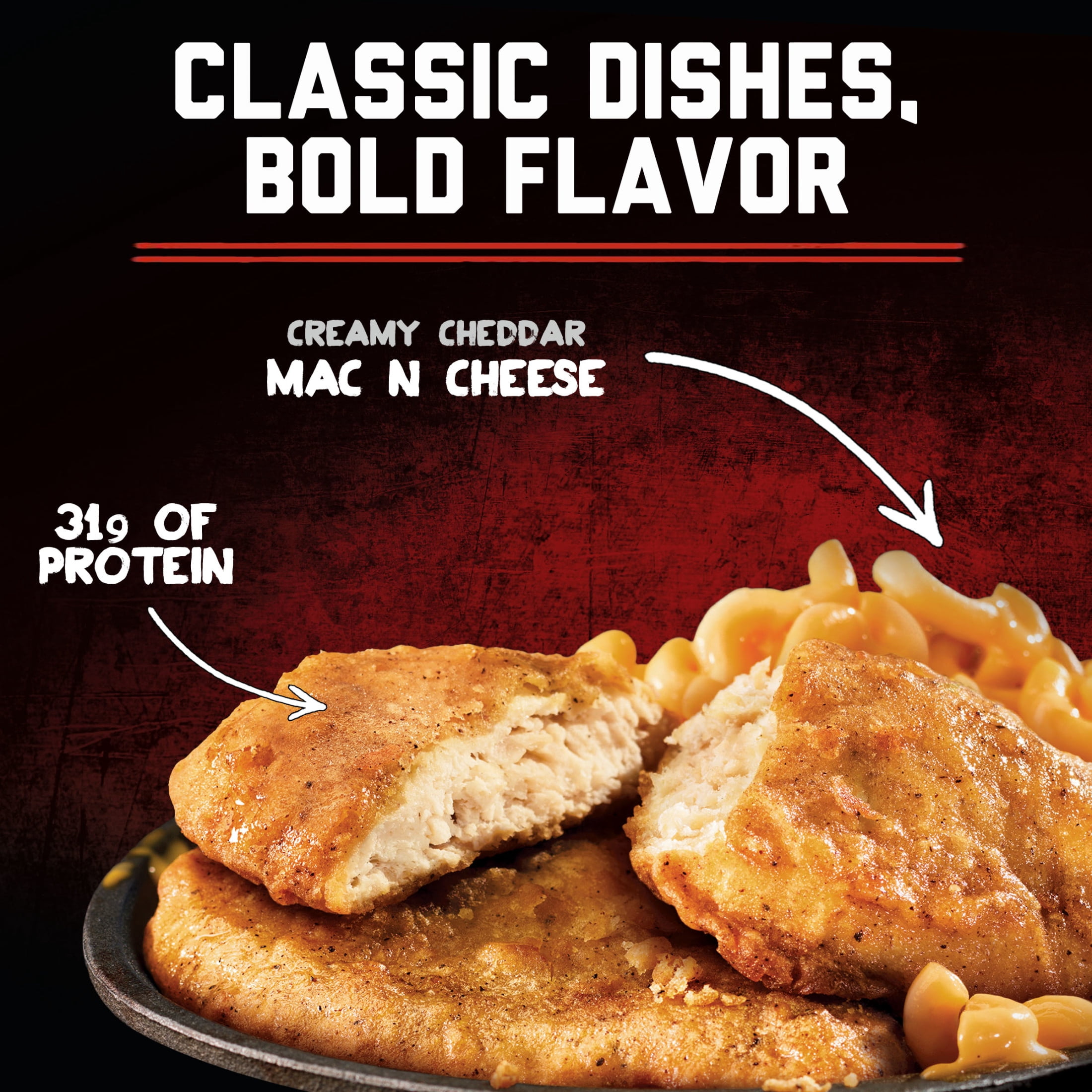 Banquet MEGA Meals Boneless Fried Chicken, 31g Protein, Frozen Meal, 12 oz.