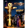 thumbnail image 6 of Novtech 10 FT Grim Reaper Halloween Inflatables, Pumpkin Head, Motion Activated Scream, 8 RGB Light Modes, Blow Up Outdoor Yard Decorations for Trick or Treat, Lawn Garden Party & Scary Haunted House, 6 of 14