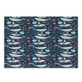 thumbnail image 1 of Narwhal Cutting Board, Arctic Ocean Fauna Fish and Jellyfish Sketch, Decorative Tempered Glass Cutting and Serving Board, Small Size, Royal Blue Pale Blue, by Ambesonne, 1 of 1