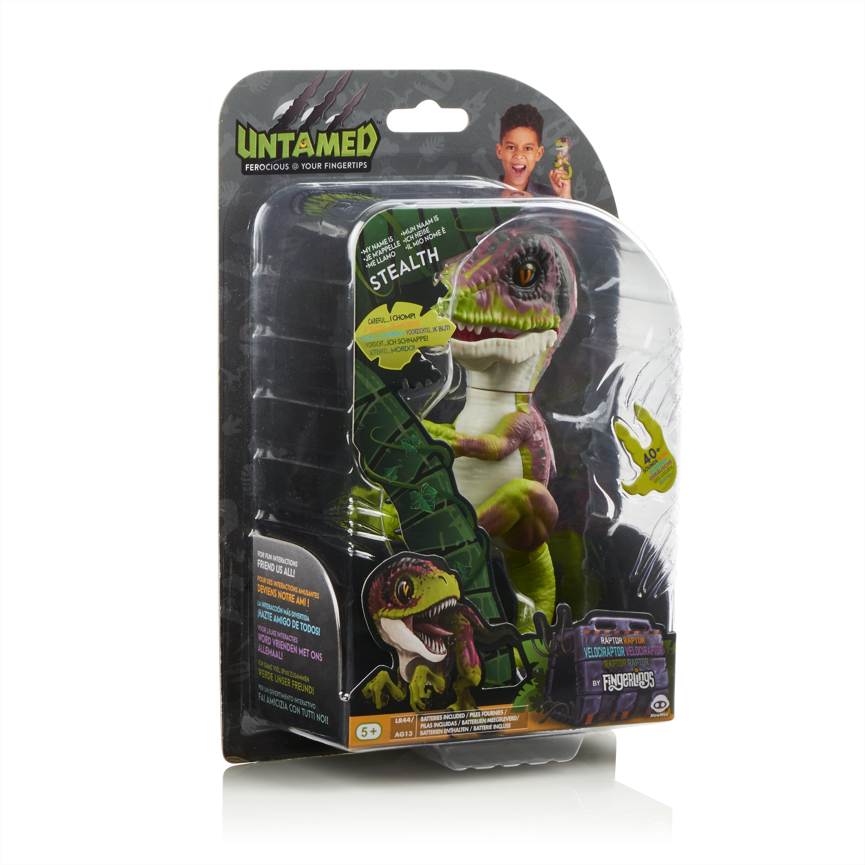 Details about   Untamed Fingerlings Gloom Personal Velociraptor with Movement Lights & Sounds!! 
