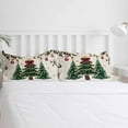 thumbnail image 5 of Christmas Trees King Size Comforter Set, Xmas Trees Balls Berry Winter Snowflakes Linen Bedding for All Seasons, 4 Pcs Bed Set with 1Comforter (90"x106") ,1 Sheet(94"x116"), 2 Pillowcases (19"x35"), 5 of 7