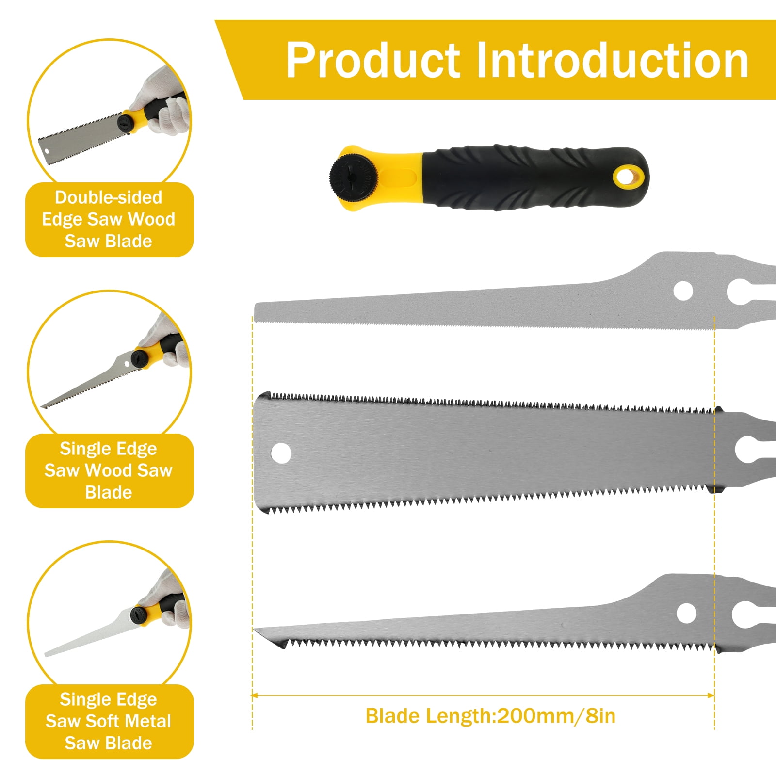7 Inch Japanese Style Pull Saw – High Carbon Steel Flush Cut Hand Saw With Wood Handle
