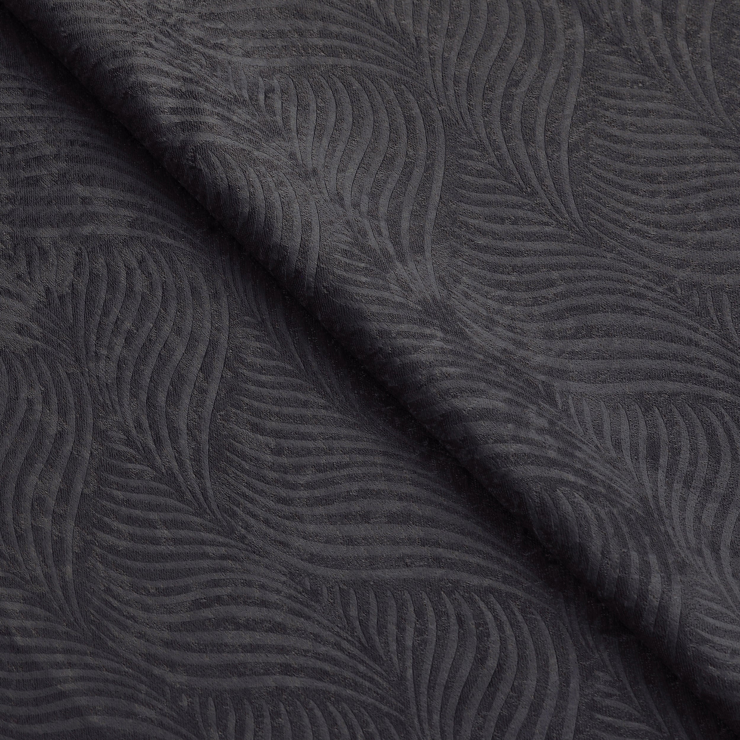 Superior Wave Blackout Grommet Curtains Panel Set, Gray, 42" x 84"