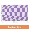 thumbnail image 2 of Water-Absorbent Checkered Bathroom Runner Rug - Non-Slip, Long Bath Mat, Soft & Comfortable Microfiber, 20x32 inches, Machine Washable., 2 of 5