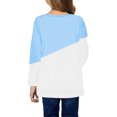 thumbnail image 2 of Long Sleeve Spring Autumn Kids Color Block Children Casual T-Shirt Tops, 2 of 3