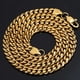 thumbnail image 4 of Cadena dorada acero elegante Klyntz 1Pza Oro 18K Chapa 50cm 6mm de grosor., 4 of 4