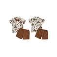thumbnail image 2 of BemeyourBBs Toddler Boys Summer Outfits Western Elements Print Shirts Shorts, 2 of 9