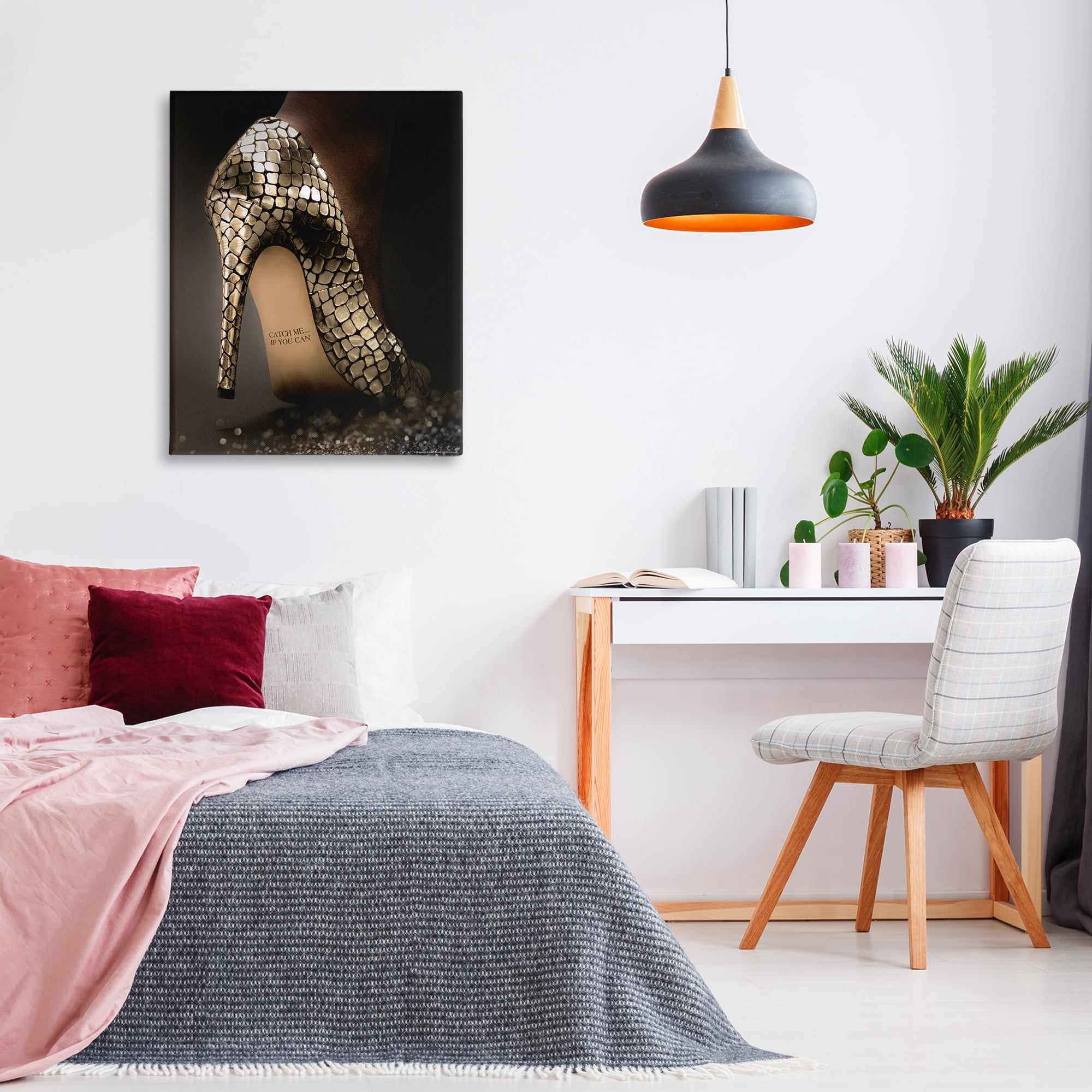 Stupell Industries Snake Pattern Heels Fashion Painting Wrapped Canvas Art Print Wall Art, 30 x 40