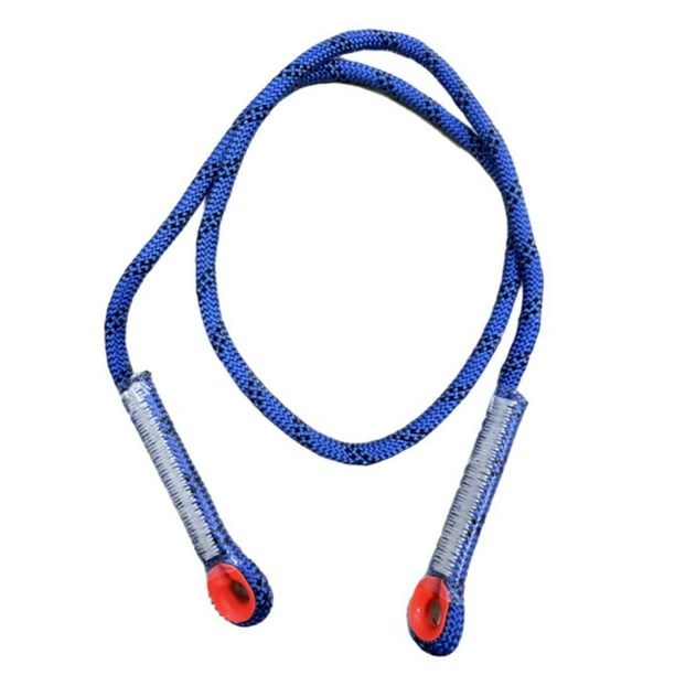 Prusik Cord Pre-Cosido Loop Ojo Resistente a la fricción Cordón de enganche Cuerda Azul 150cm
