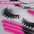 thumbnail image 2 of Nylea 120 Pack Disposable Eyelash Curler Brush Set - Mascara Eye Applicator Wand - Eyelash Spoolers Comb Wands Brushes, 2 of 9