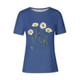 thumbnail image 5 of Otvok Summer T-Shirt Fashionable Women's Casual Pullover Printed Short Sleeve Round Neck Blouses Tops, 5 of 6