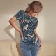 thumbnail image 3 of Balery Retro Forest Animals Body de cuello redondo de manga corta para mujer Tops de manga corta Tops básicos-X-Large, 3 of 7