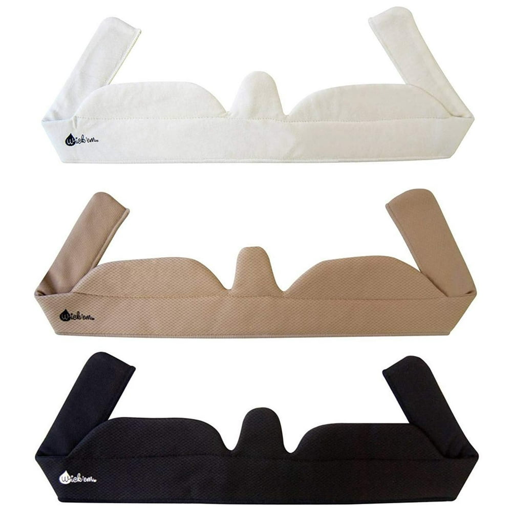 Wick'em - Wick'em Moisture-Wicking Bra Liner 3 Pack Ivory, Beige and Black (C, Multi) - Walmart