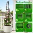 thumbnail image 5 of Garden Trellis for Climbing Plants Outdoor, 65inch Tall Rustproof Black Metal Obelisk Trellis Support for Potted Vines Vegetable Plants Indoor Outdoor, Antislip, Easy to Install 1PC, 5 of 9