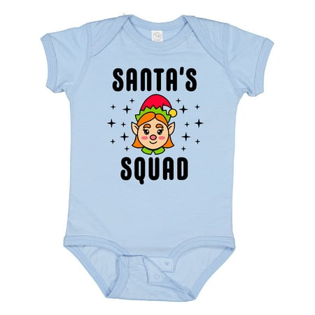 

Inktastic Santas Squad with Cute Girl Elf Icon Gift Baby Boy or Baby Girl Bodysuit