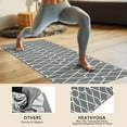 thumbnail image 4 of Gray Geometric Quatrefoil Pattern Hot Yoga Mat Towel Non Slip for Hot Yoga - Quick-Drying Yoga Mat Cover with 4 Corner Pockets with Travel Bag - Hot Yoga Towel Non Slip 70"x26", 4 of 6