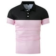 thumbnail image 4 of Golf Shirts for Men Color Block Pollover Men's Polo Shirts Short Sleeve Heathy Moisture Wicking Casual Collared Shirts Button Down with Pockets Polo T Shirts for Men, 4 of 5