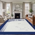 thumbnail image 2 of Retro Lighthouse Rectangle&nbsp;Area Rug&nbsp;5x7 ft Seagull Ocean Vintage Blue Lines Art Washable Rugs for Living Room, Non Slip Soft Carpet for Bedroom Entryway Dining Room, 2 of 9