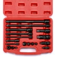 thumbnail image 6 of CASOMAN 18-Piece Drive Tool Accessory Set, Premium CR-V Steel with Black Phosphate Finish, Includes Socket Adapters, Extensions and Universal Joints and Impact Coupler, Professional Socket Accessories, 6 of 8