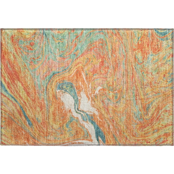 Dalyn Rugs Premium Machine Washable Mayfield AMF1061 Orange 1'8" x 2'6" Rug