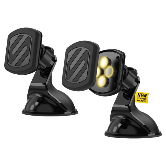 Scosche MagicMount Magnetic Suction Cup DashWindow Mount w/ Strong Magnet & Thick Metal Plate 2pk