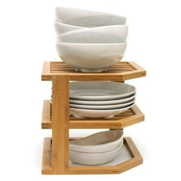 Bamboo 3 Tier Corner Shelf