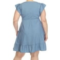 thumbnail image 3 of White Mark Casual Short Sleeve High-waist Cute Babydoll Dress with Pockets (Women's & Women's Plus), 3 of 5