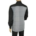 thumbnail image 5 of Men's MONTIQUE 2 PC Set Walking Leisure Suit 2390 Black White Hounds tooth, 5 of 8