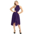 thumbnail image 4 of inhzoy Women's Bridesmaid Dresses Chiffon Halter Long Formal Dress, 4 of 5