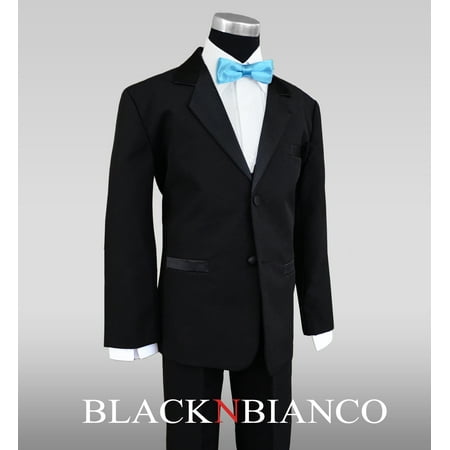 

Boys Tuxedos in Black with Baby Blue Bow Tie
