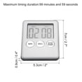 thumbnail image 2 of Uxcell Digital Timer,1pack Small Count Down/UP Clock with Magnetic,Kitchen Timer Silver Tone, 2 of 5