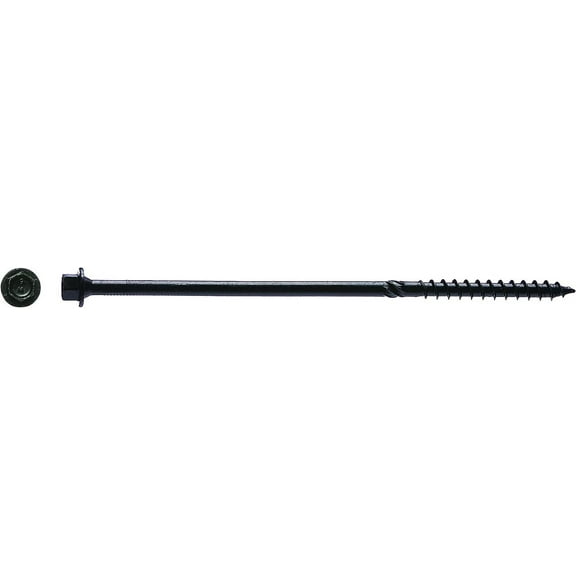 Big Timber Construction Fasteners Log Screw Hex Head - Black - 25 Pack, 6 In., #14
