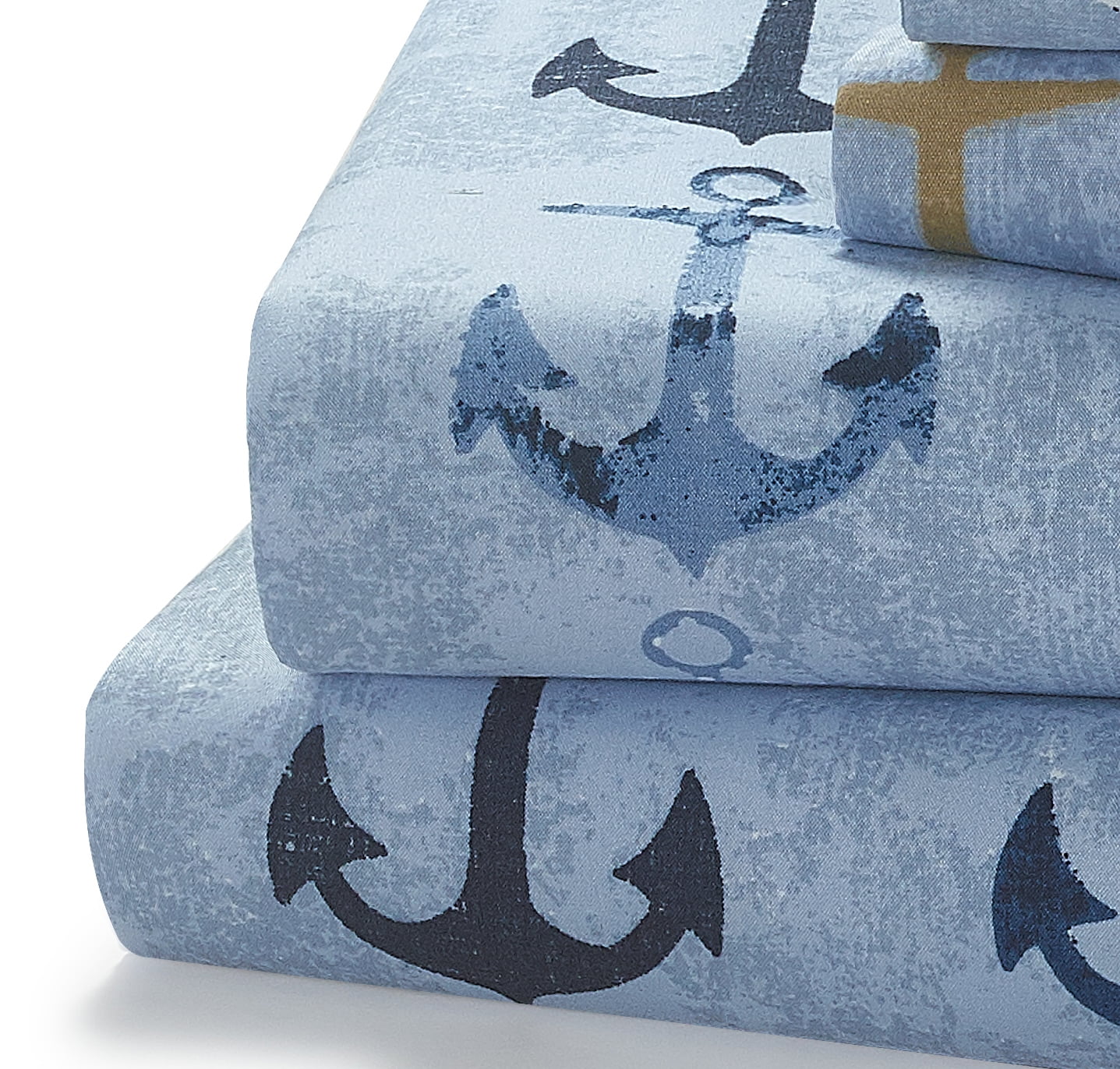 Anchors 4-piece King-size Sheet Set