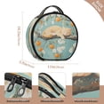 thumbnail image 3 of BZSMCE Makeup Bag Large Travel Cosmetic Bag with Adjustable Dividers Fashion Blissful Blossom Catnap Printed, 3 of 7