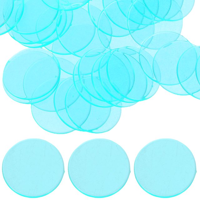 Bamboohart Blue Plastic Bingo Chips for Game Use Practical Counters for Math Games at Home or Class 20pcs