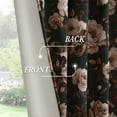 thumbnail image 6 of NICETOWN Green Velvet Curtains for Bedroom, Rose Printed Velvet Curtains Back Tab Thermal Insulated Room Darkening Drapes for Living Room, 52"x102", 2 Panels, 6 of 9