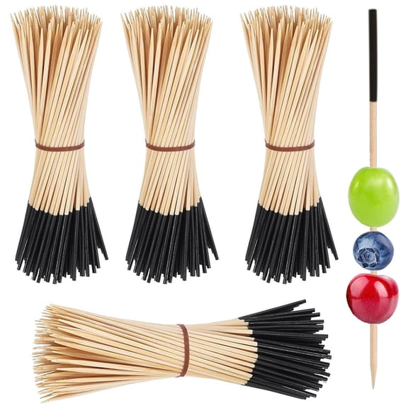 Bamboo Toothpicks for Appetizers,TGY 400 Counts 4.7 inch Cocktail Picks,Bamboo Appetizer Skewers for Drinks, Desserts,Charcuterie,Wedding Party