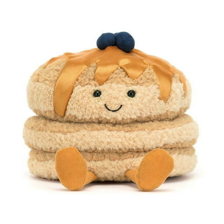 Jellycat Amuseables Fran Pancakes 2025 Latest Plush Toys - Classic Children's Gift,Birthday And Holiday Gifts for Children And Women - Brown/5.12in