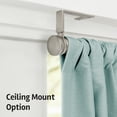 thumbnail image 6 of Smart Rods No Measuring Easy Install Adjustable Drapery Window Rod, 48 to 120 in., with Cap Finials, Brushed Nickel, 6 of 9