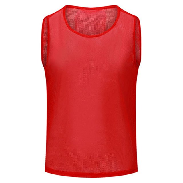 sweethay Chaleco de entrenamiento, ropa deportiva de malla de fútbol, camisetas profesionales para exteriores, Jersey de secado rápido Uniforme atlético Rojo