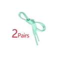 thumbnail image 3 of INSPIRE CHIC Unisex Solid Color Flat 0.4'' Wide Ribbon Shoelaces 2 Pairs 110cm/43.3" Turquoise, 3 of 6