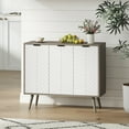 thumbnail image 2 of HOMCOM 36" Sideboard, Buffet Cabinet with Adjustable Shelves, Grey, 2 of 10