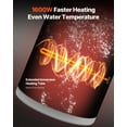 thumbnail image 3 of VEVOR Calentador de agua eléctrico con tanque de 12 galones, calentador de agua caliente de punto de uso de 1600 W con pantalla LED, control de perilla, salida lateral, gris, 3 of 9