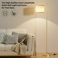 thumbnail image 6 of 60" Floor Lamps with Remote Control & Bulb, Colors Temperature & Brightness Adjustable, Beige Shade & Gold Pole, 6 of 6