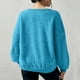 thumbnail image 4 of HongQid Women's Long Sleeves Crew Neck Fleece Pullover Sweatshirts with Pocket, 4 of 9