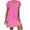 Pink, variant on AOOCHASLIY Clarance Dresses for Women 2022Women Short Sleeve V-Neck Casual Hot Vacation Solid Color Mini Shift Dress
