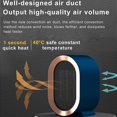 thumbnail image 5 of Calentador de espacio de 800W, calefactor de ventilador para uso interior, calefactor de ventilador de cerámica PTC, 2 modos, pequeño calentador eléctrico silencioso para oficina y hogar, 5 of 5