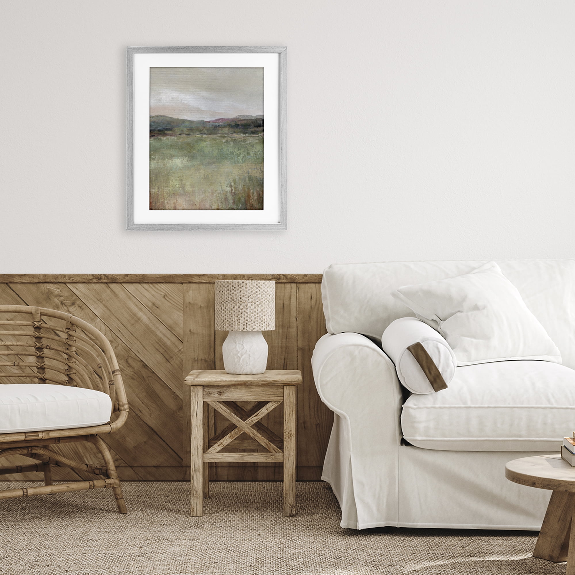 Stupell Industries Abstract Glimpse of Spring Gray Framed Print Under Glass, design by Carol Robinson