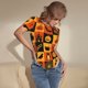 thumbnail image 3 of Fotbe Halloween Banner Symbols Body de Mujer con Cuello Redondo y Mangas Cortas, Sin Mangas Ajustado, Suave, Cómodo y Básico-Small, 3 of 7
