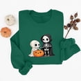 thumbnail image 5 of Hurxie Women's Halloween Skull Graphic Sweatshirt Skleton Crewneck Outfits,Casual Long Sleeve Hoodie Party Sweatshirt, 5 of 5